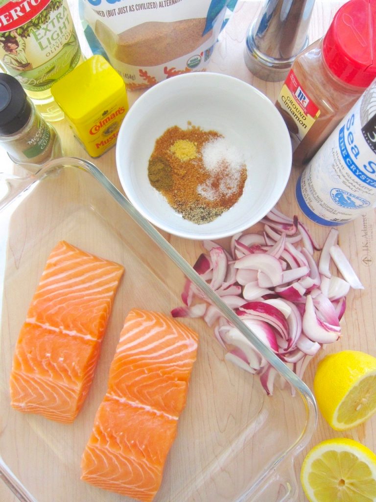 ingredients for glazed salmon