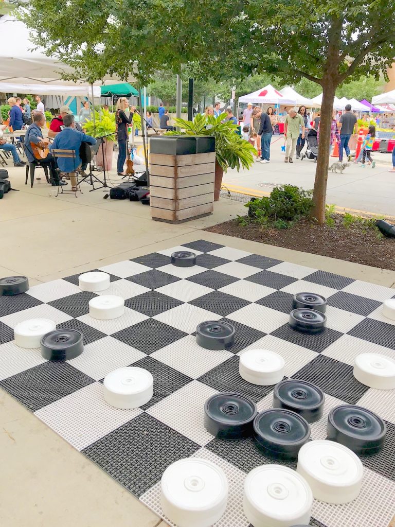 chessboard at the farmers market