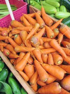 carrots at farmers market