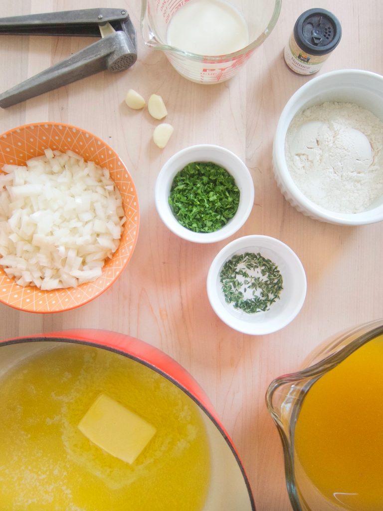 ingredients for velouté sauce