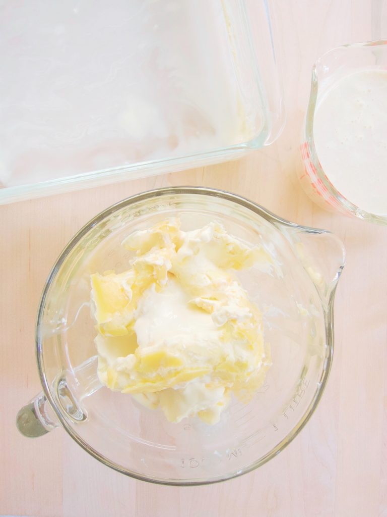 clotted cream in measuring cup