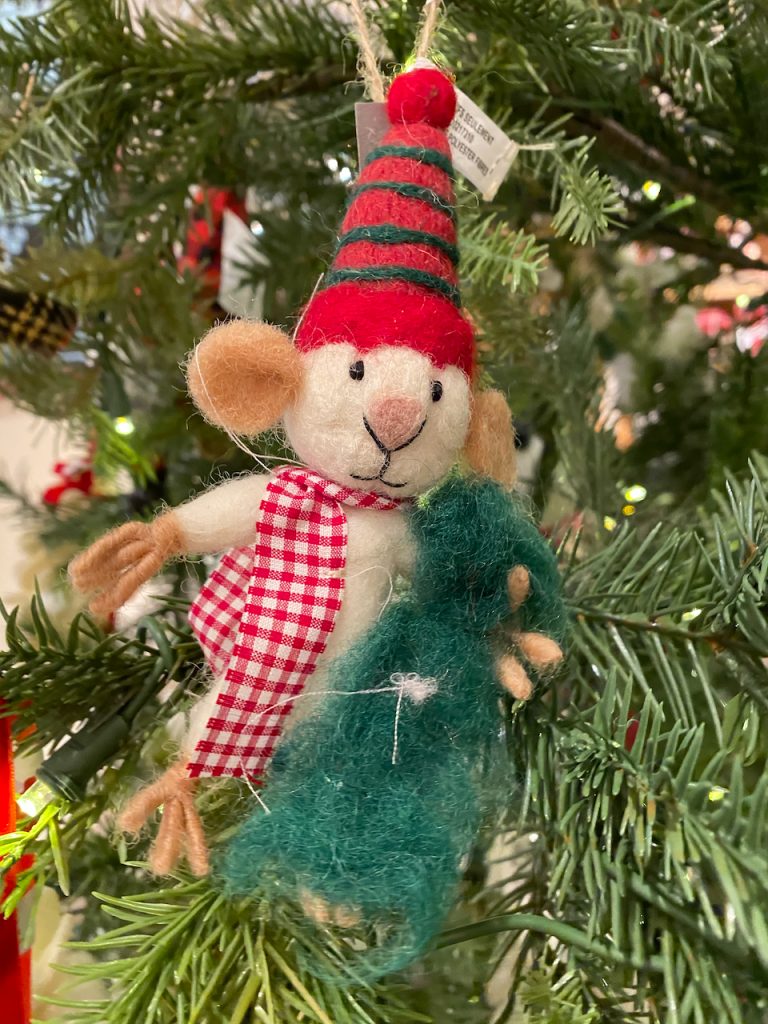 mouse christmas tree ornament