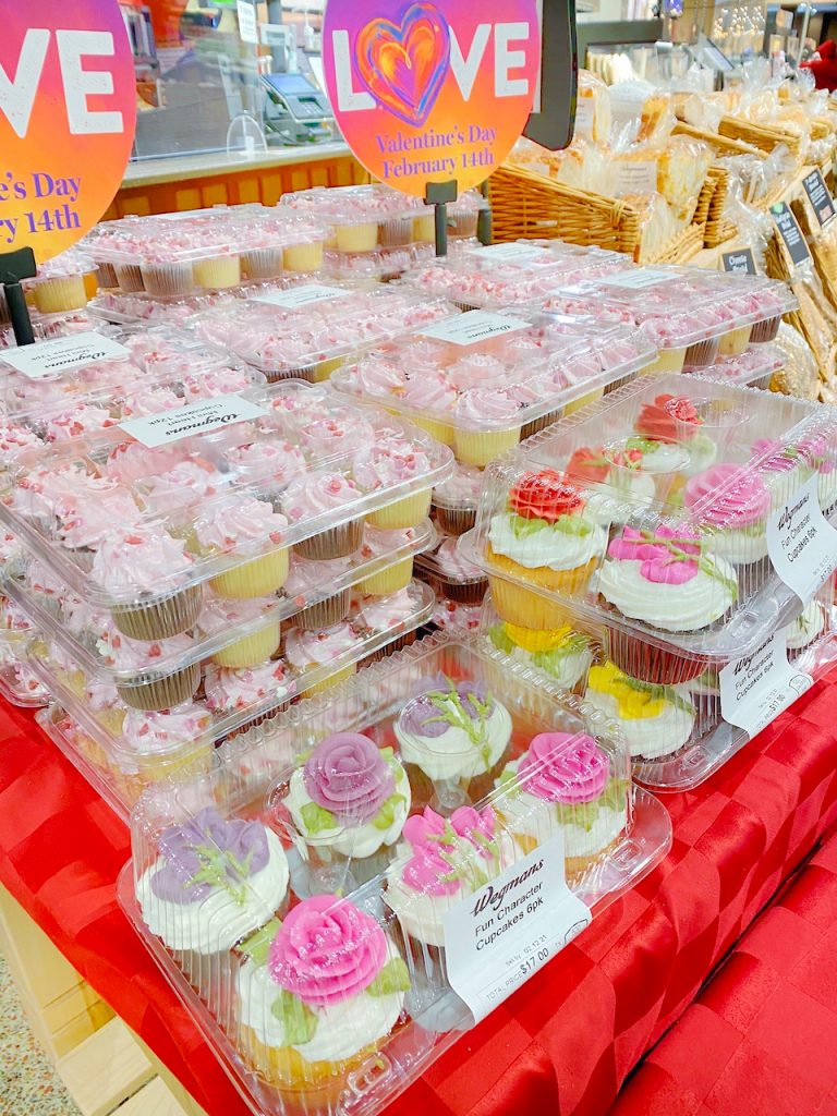 Valentine cupcakes at Wegmans