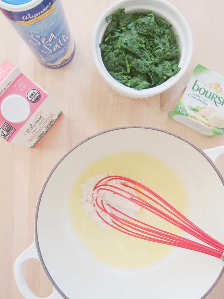 ingredients for creamed spinach 2