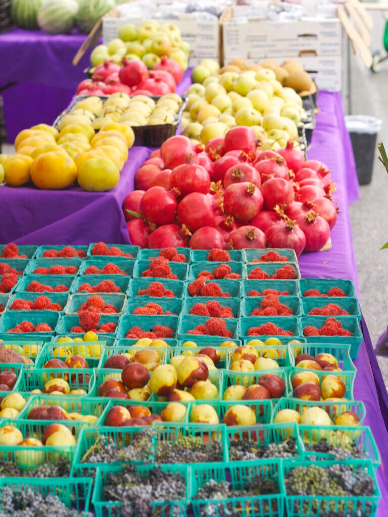 pomegranates at the farmer's market