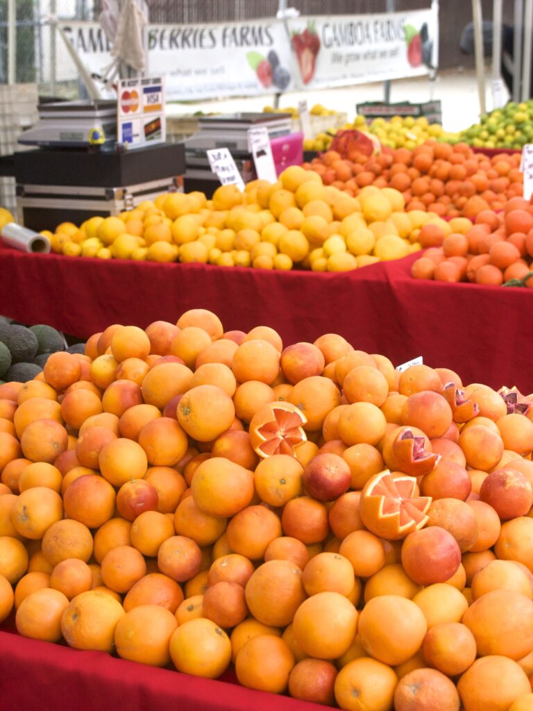 blood oranges at the farmer's market