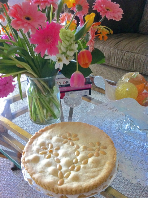 Raspberry Almond Filled Cookie Tart