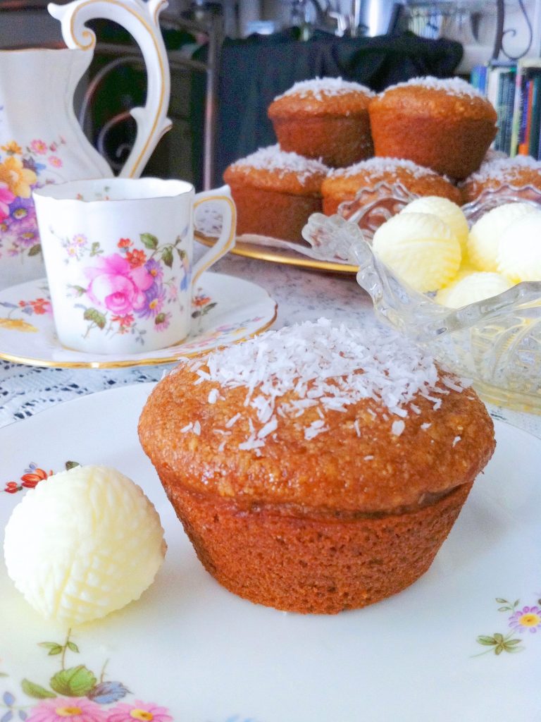 Honey Glazed Coconut Bran Muffins