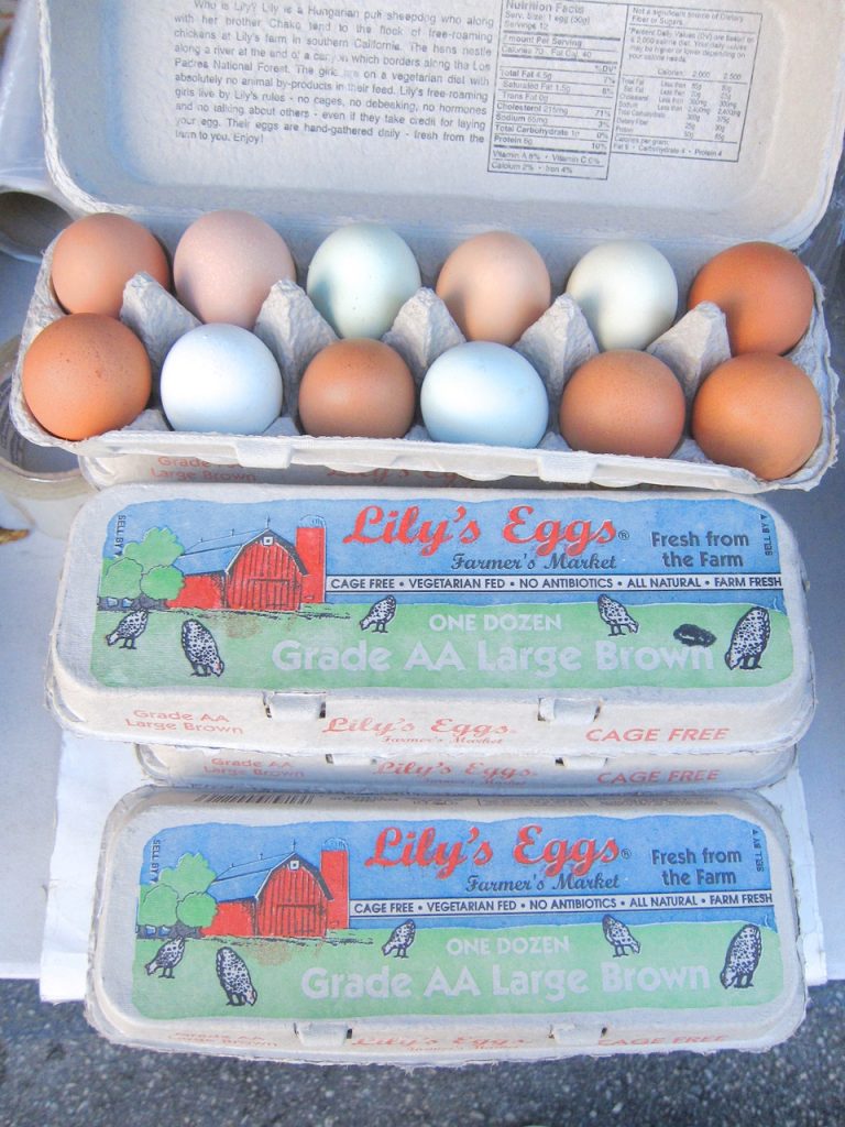 eggs at the farmers market