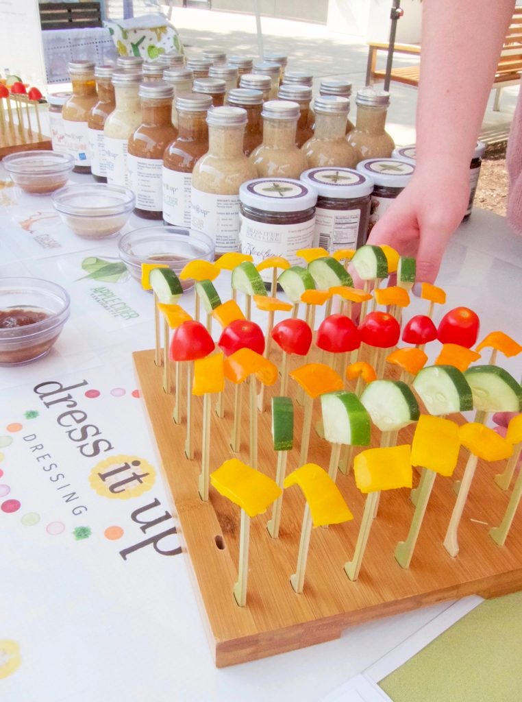 salad dressings at the farmers market