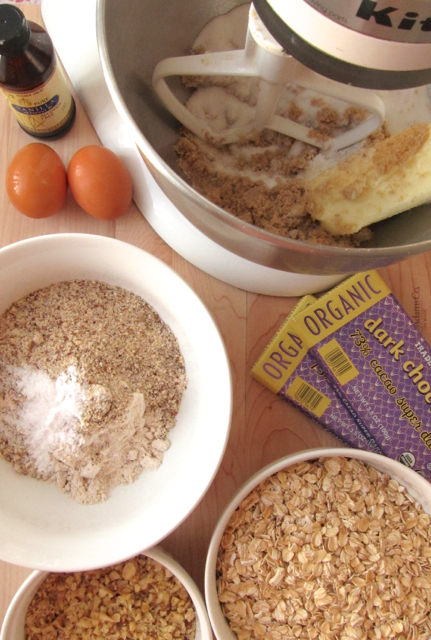 Cookie ingredients ready to be mixed