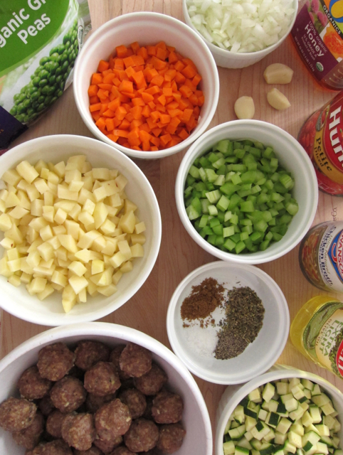 Italian Minestrone With Meatballs