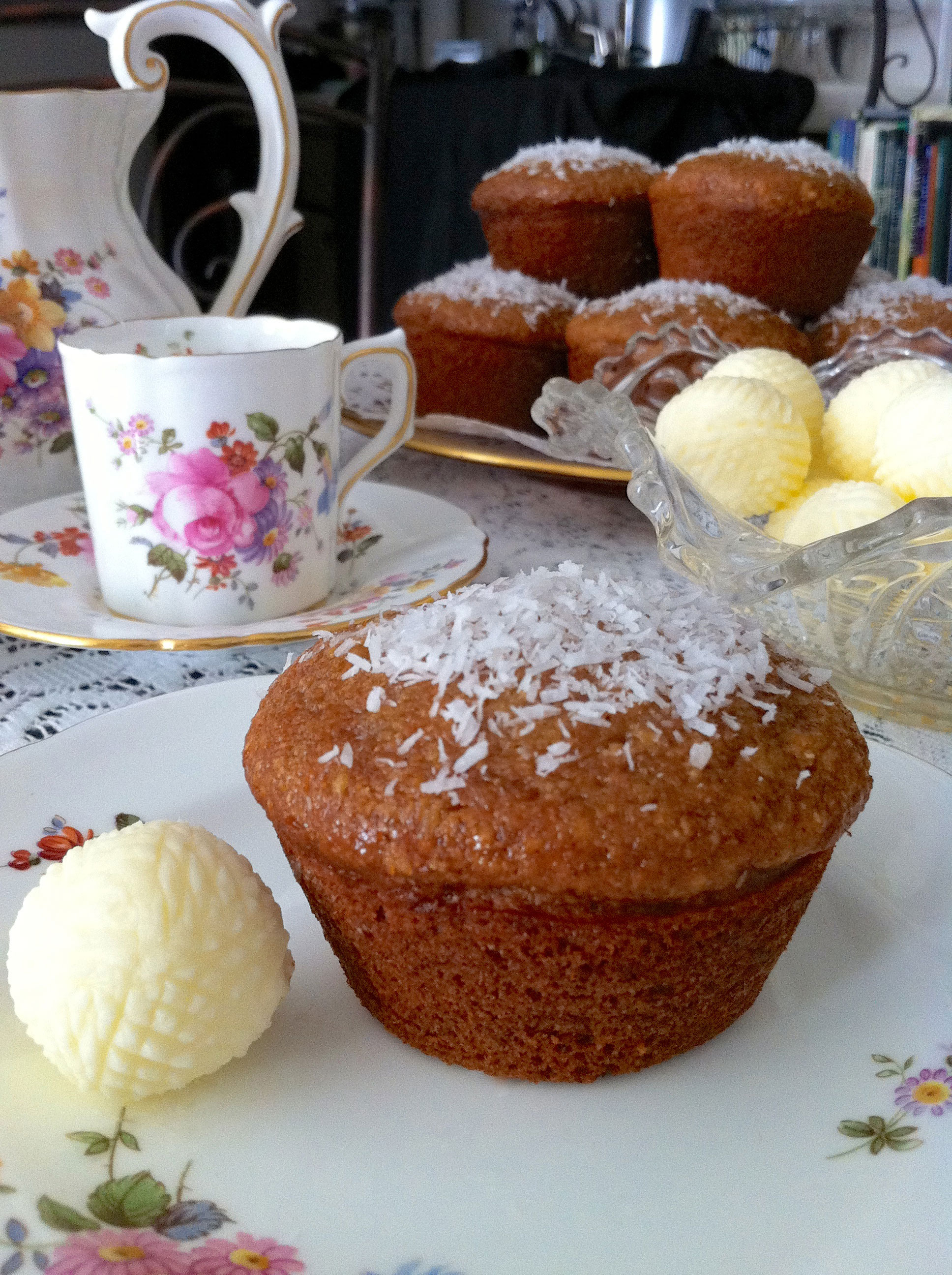 Honey Glazed Coconut Bran Muffins