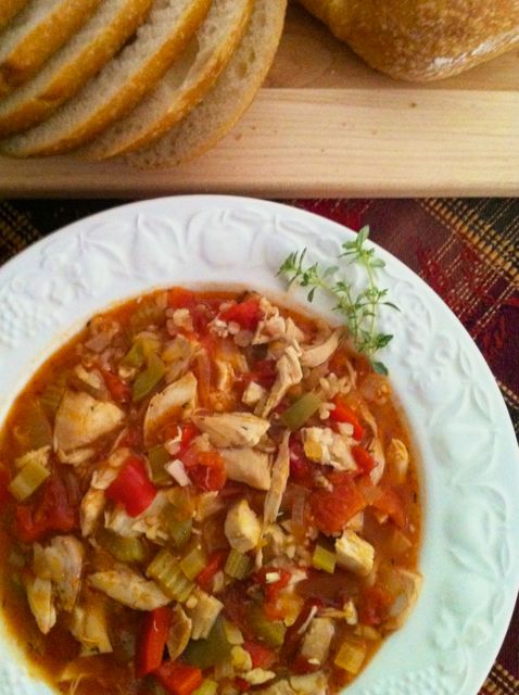 Chicken and Rice Soup With Thyme