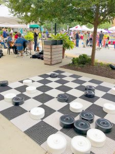 checkerboard at Mosaic farmers market