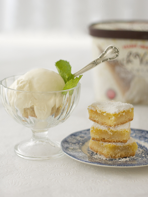 Luscious Lemon Bars and Lemon Bar Sundae