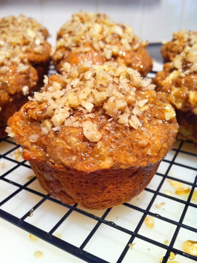 Honey Glazed Apple Bran Muffin