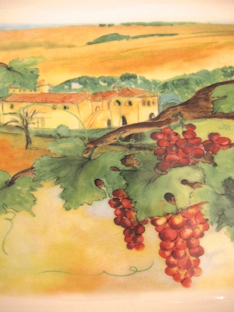 painting of grape vine