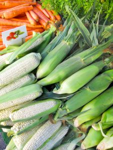 white corn at the farmers market