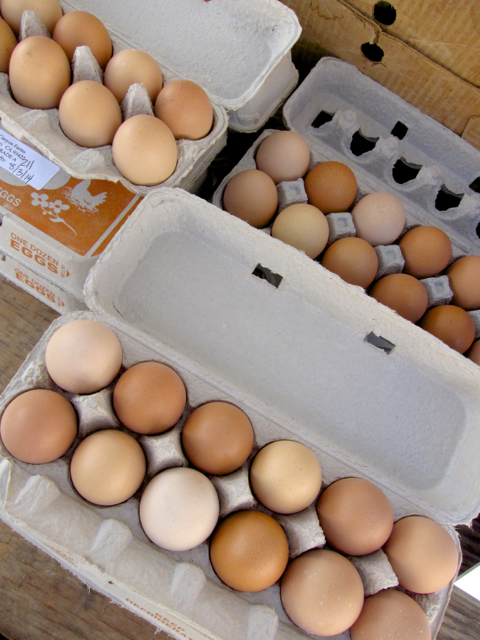 eggs at farmer's market