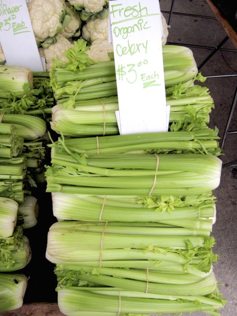 stack of celery