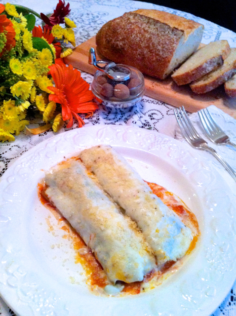 Cannelloni Verdi a la Bolognese