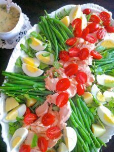 Poached Salmon and Watercress Salad With Tarragon Dressing