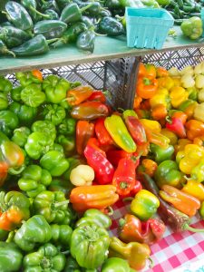 peppers at the farmers market