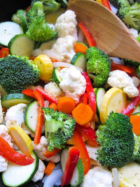 sautéing vegetables