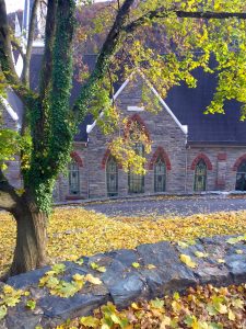 church in the fall