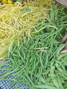 green beans at the farmers market