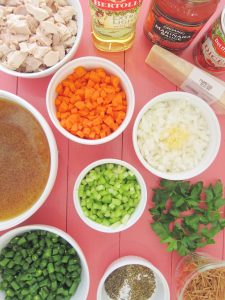 ingredients for Chicken Marinara Minestrone