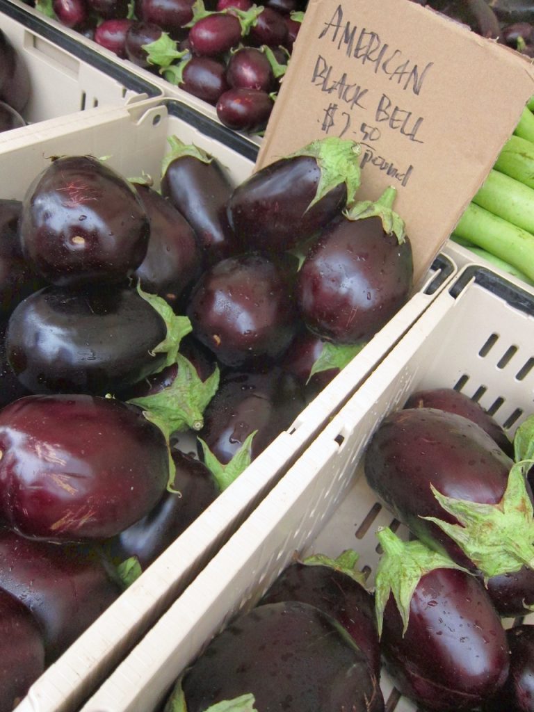 eggplant at the farmers market