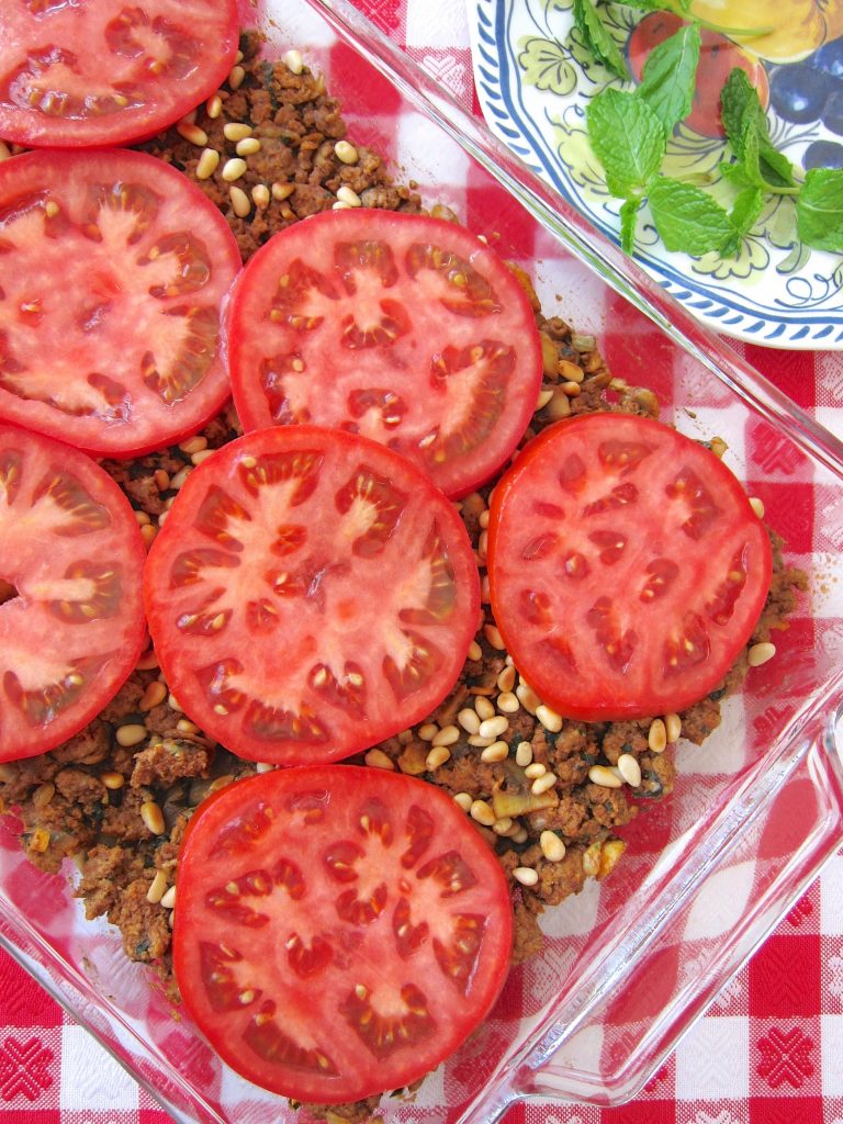 Middle Eastern Lamb and Eggplant With Fresh Tomatoes