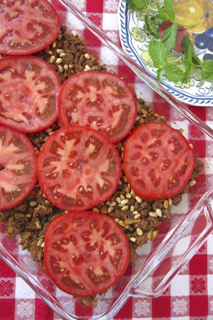 Middle Eastern Lamb and Eggplant With Fresh Tomatoes