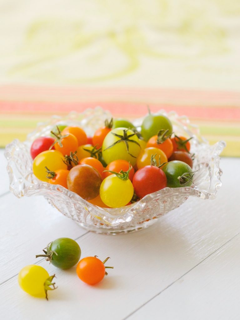 cherry tomatoes in dish