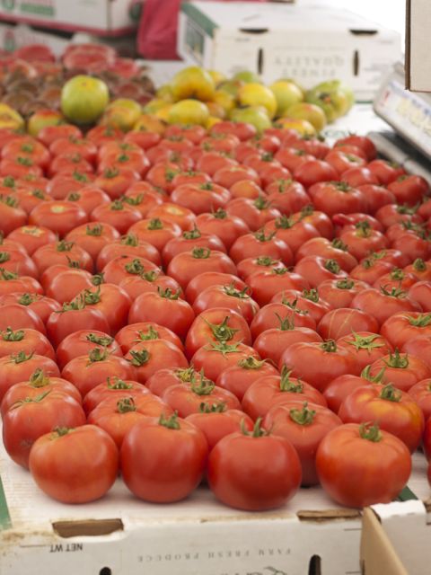tomatoes on table