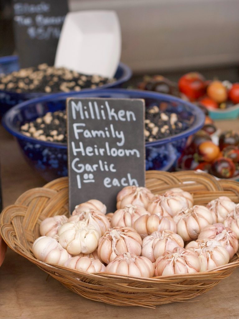 garlic in basket