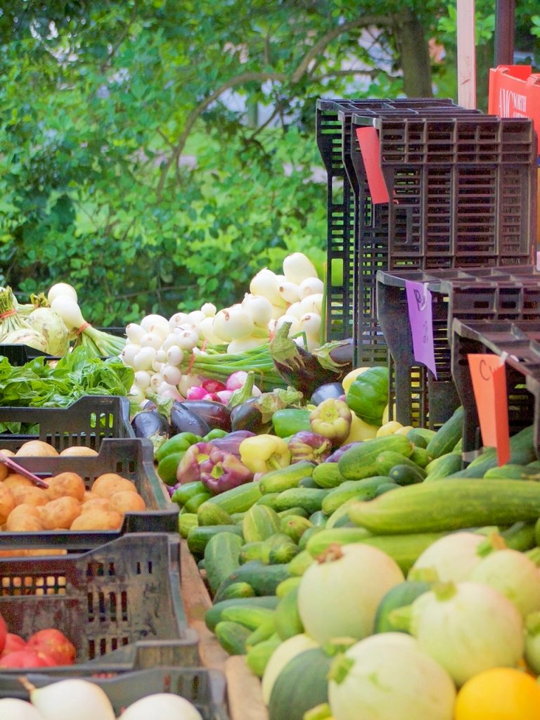 vegetables at the farmers market