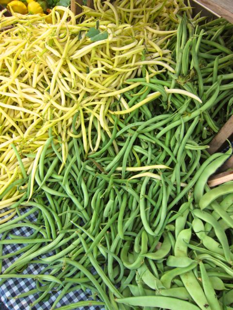 yellow and green wax beans