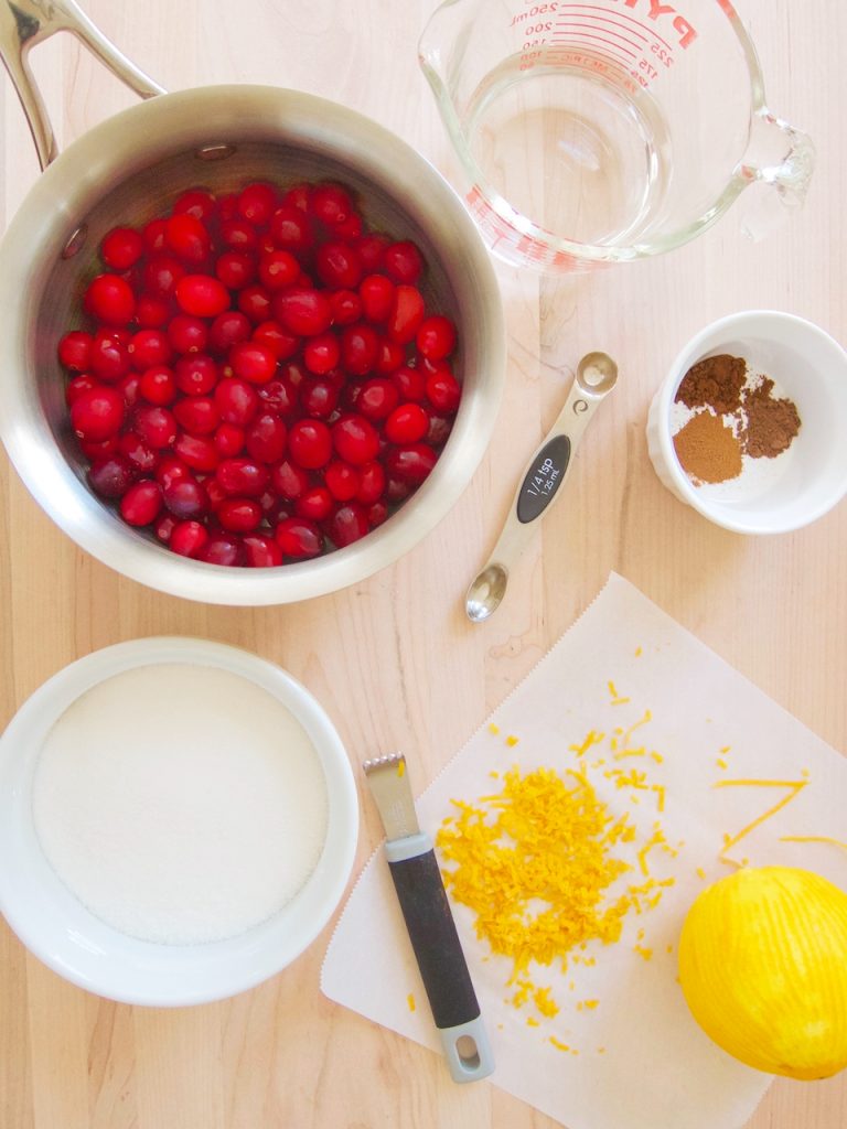 ingredients for Cranberry Sauce With Orange
