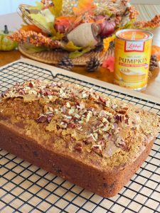 baked Pumpkin Bread With Dates and Pecans