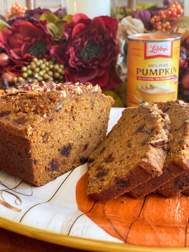 Pumpkin Bread With Dates and Pecans