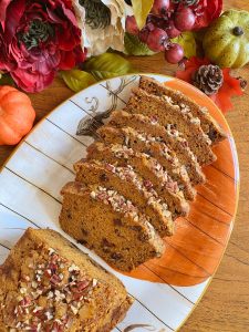 sliced Pumpkin Bread With Dates and Pecans