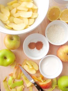 ingredients for Deep Dish Apple Pie With French Crumb Topping