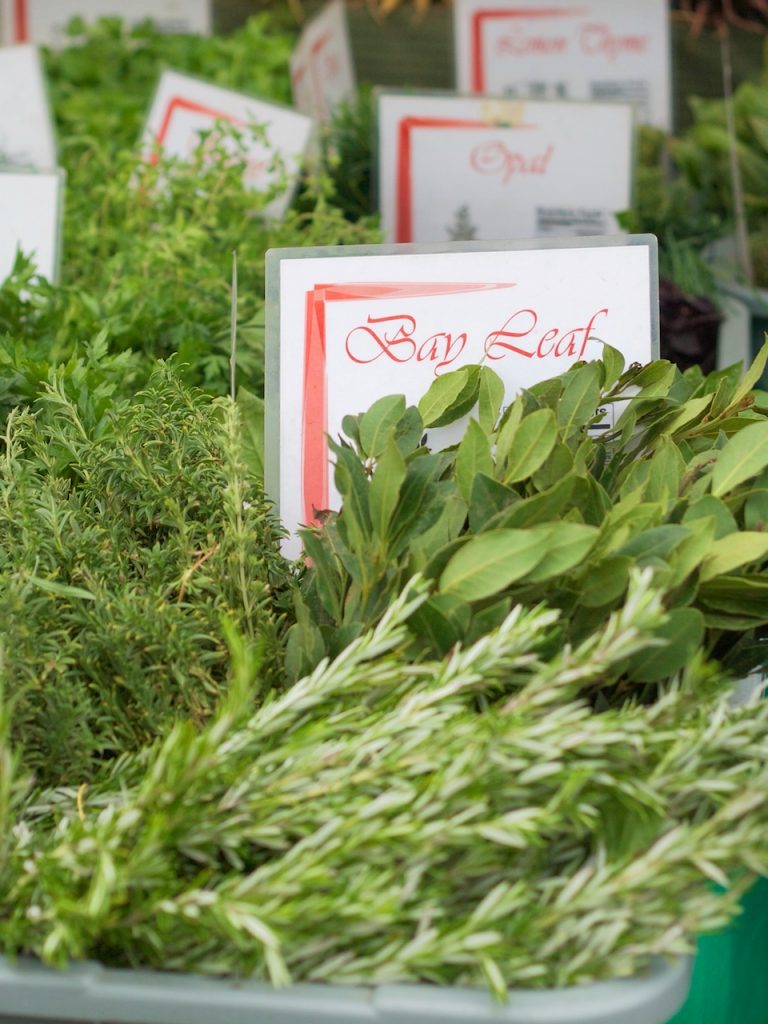 bay leaves at farmers market