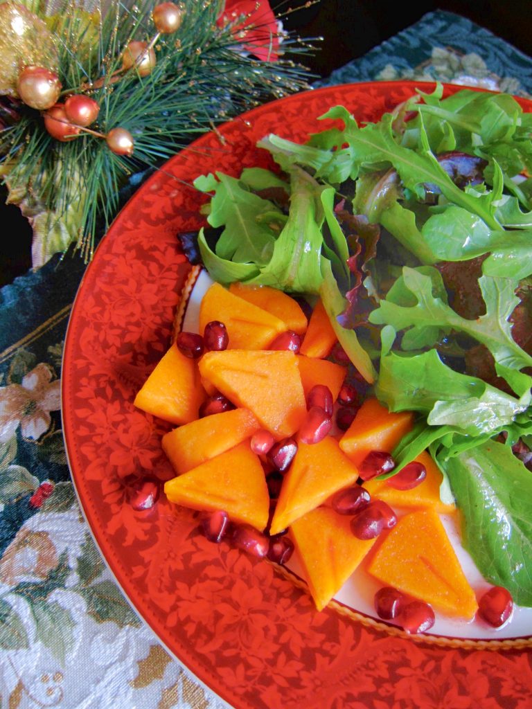 Persimmon and Pomegranate Salad