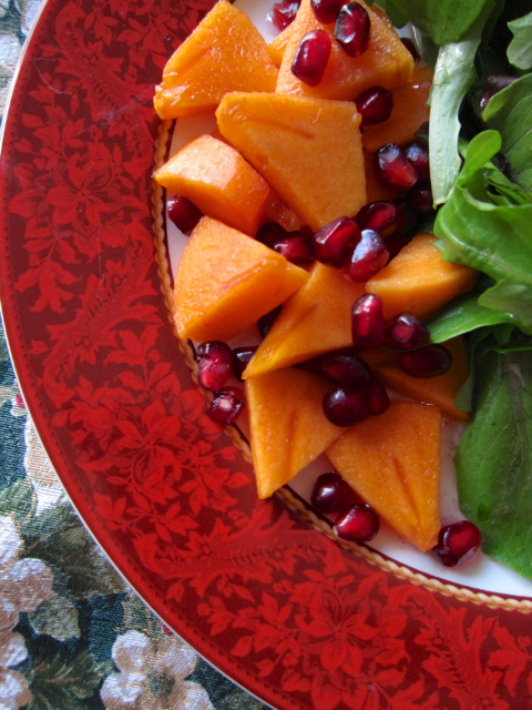 Persimmon and Pomegranate Salad