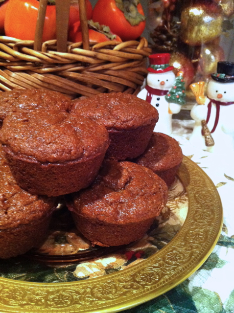 Persimmon Gingerbread Muffins