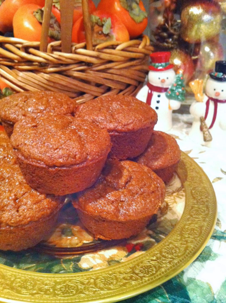 Persimmon Gingerbread Muffins